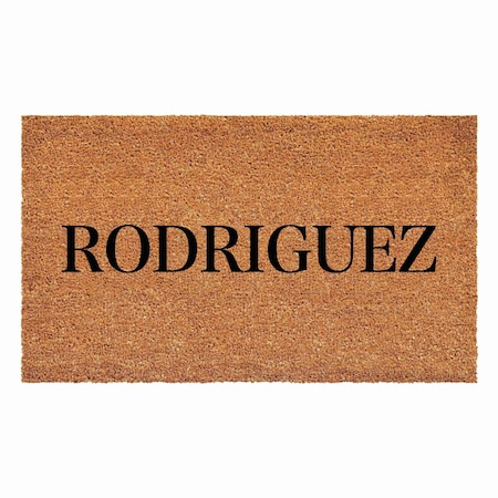 Calloway Mills Personalized Door Mat, Black, Natural, 17 in W x 29 in L 111491729